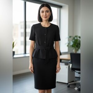 Le Suit Chic Black Pencil Skirt for Women